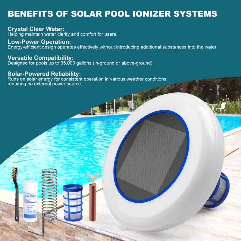 IonaraSol Solar Pool Ionizer | Clear Pool Water Purifier