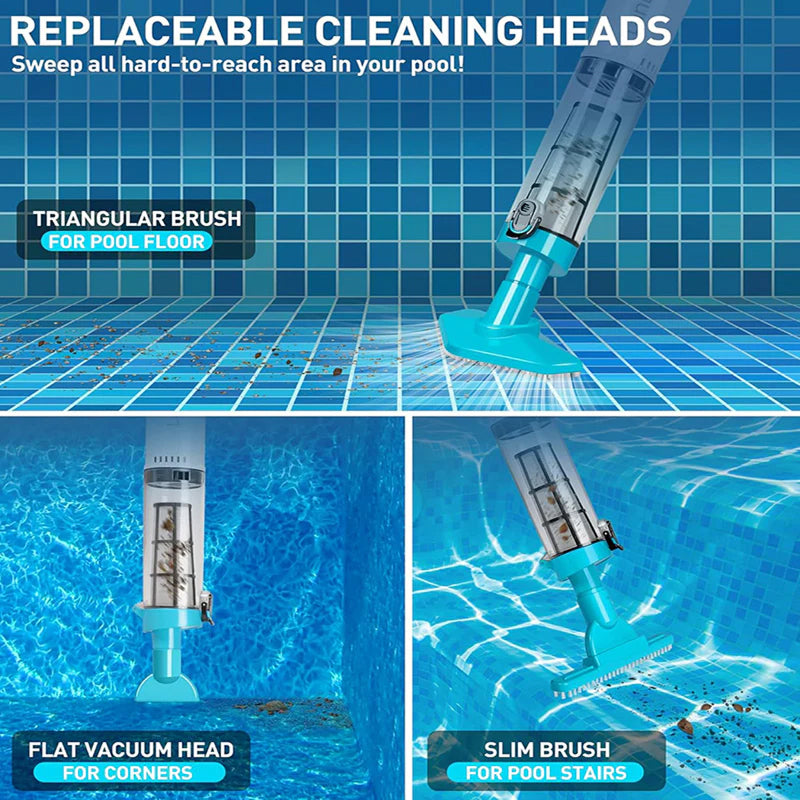 AquaVacim Cordless Pool Vacuum Cleaner for Sand & Silt
