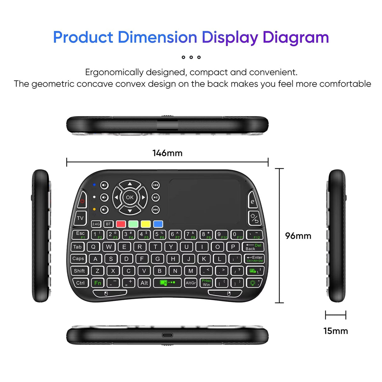 4-in-1 Mini Wireless Keyboard