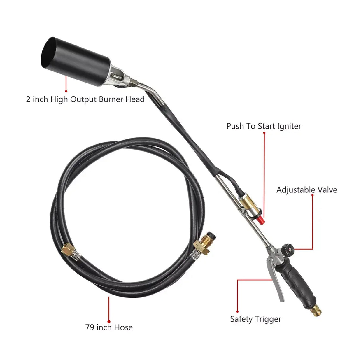 PyroScorc 3 Professional 800,000 BTU Propane Weed Burner
