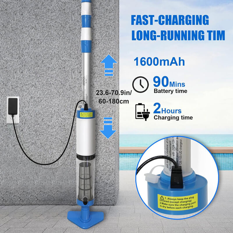 AquaVacim Cordless Pool Vacuum Cleaner for Sand & Silt