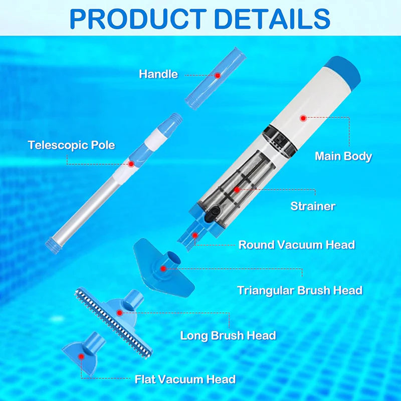 AquaVacim Cordless Pool Vacuum Cleaner for Sand & Silt
