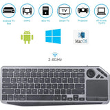 PixelKibo Wireless Multi-Device Keyboard with Precision Touchpad