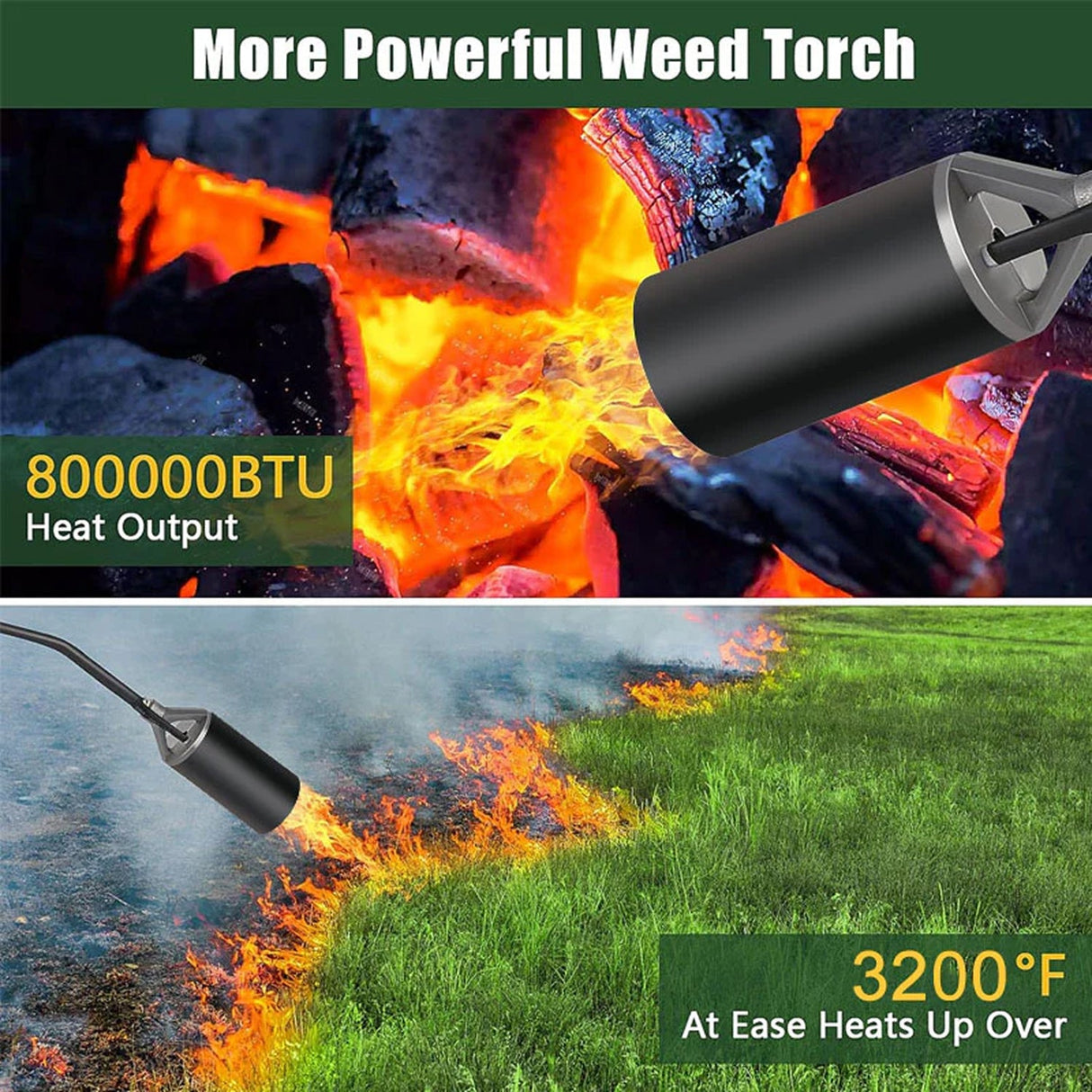 PyroScorc 3 Professional 800,000 BTU Propane Weed Burner