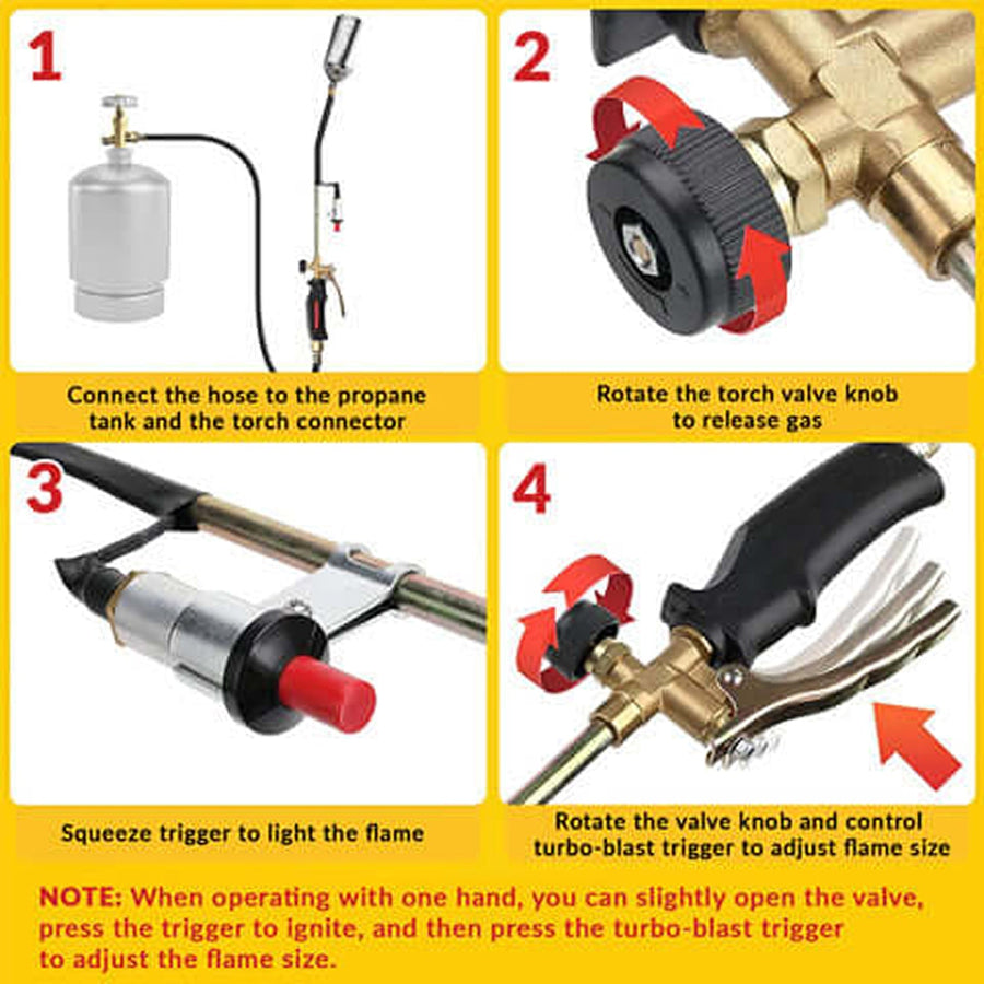 PyroScorc 3 Professional 800,000 BTU Propane Weed Burner