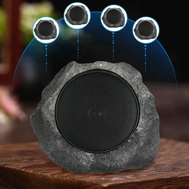 Rockyspizk Solar-Powered Outdoor Rock Speaker