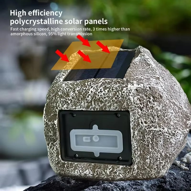 Rockyspizk Solar-Powered Outdoor Rock Speaker